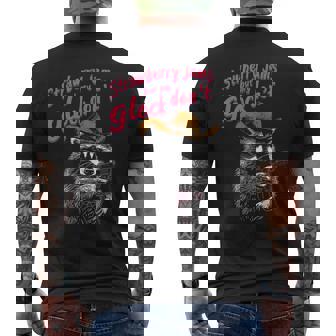 Strawberry Jams But My Don't Raccoon Men's T-shirt Back Print | Mazezy