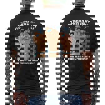 Strength In Unity Human Trafficking Awareness Blue Ribbon Men's Back Print T-Shirt - Monsterry