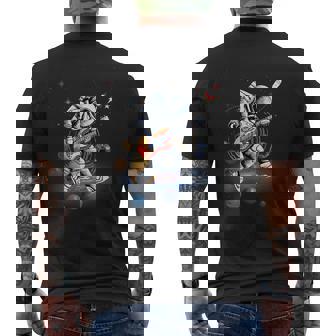 Sun Planet Astronaute Joueur De Guitare Musicien T-shirt imprimé au dos - Cadeauxyz