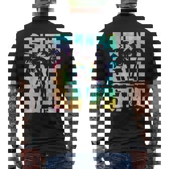 Sun Salt Sand Beach Lover Summer Vacation Palm Tree Men's Back Print T-Shirt - Monsterry