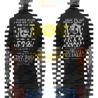 Sunflower Blessed To Be Called Mom Memaw And Great Memaw Men's Back Print T-Shirt - Monsterry