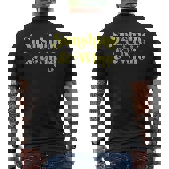 Sunshine And Wine Summer Vacation Bachelorette Party Men's T-shirt Back Print - Seseable