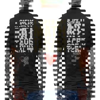 A Super Hot Math Teacher Stole My Heart Valentines Day Men's Back Print T-Shirt - Monsterry