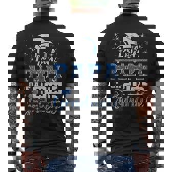 Super Proud Papa Of 2025 Graduate Awesome Family College Men's Back Print T-Shirt - Monsterry