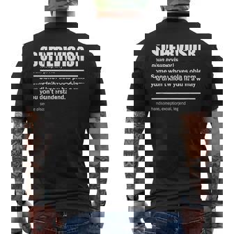 Supervisor Definition For Supervisor Men's Back Print T-Shirt - Monsterry