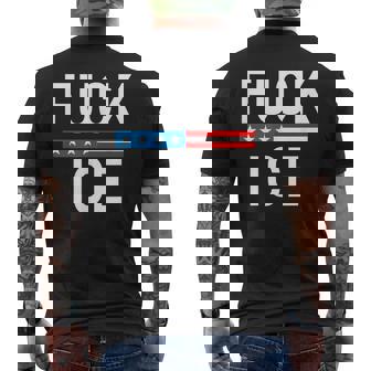 Support Immigrants Fuck Ice Men's T-shirt Back Print - Thegiftio