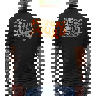Support Squad Orange Ribbon Multiple Sclerosis Awareness Ms Men's T-shirt Back Print - Seseable