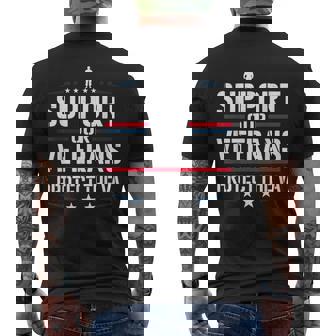 Support Our Veterans Protect And The Va Protest s Men's T-shirt Back Print - Monsterry