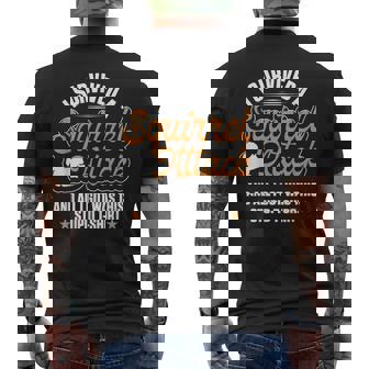 I Survived A Squirrel Attack Cool Forest Animal Men's Back Print T-Shirt - Monsterry
