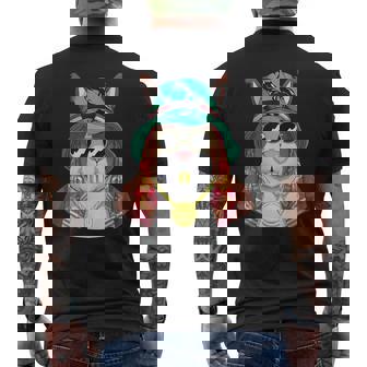 Swag Hipster Streetwear Wild Rabbit Graphic Tee Hip Hop Men's Back Print T-Shirt - Monsterry
