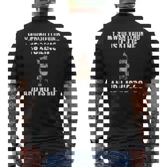 My Swedish Vallhund Is Calling And i Must Go Dog Men's Back Print T-Shirt - Monsterry