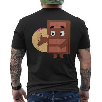 Sweet Kisses Choco And Pancake Valentines Best Couple Loves Men's T-shirt Back Print - Thegiftio UK