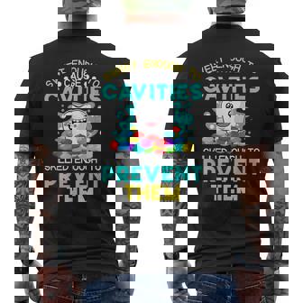 Sweet Lollypop Tooth Decay Cavity Dental Hygiene Dentist Men's Back Print T-Shirt - Monsterry