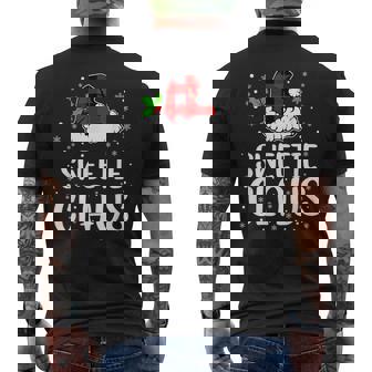 Sweetie Claus Christmas Lights Red Plaid Family Matching Men's Back Print T-Shirt - Monsterry