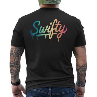 Swifty Fan Merchandise Ns Colourful Taylor Outfit Drip T-Shirt mit Rückendruck - Geschenkecke