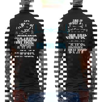 Swim Coach Cool Professional Instructor Swimming Lesson Men's Back Print T-Shirt - Monsterry