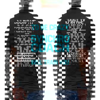 Swim Coach Synchro Professional Instructor Swimming Lesson Men's Back Print T-Shirt - Monsterry