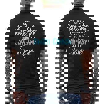 Swim Coach Voice Professional Instructor Swimming Lesson Men's Back Print T-Shirt - Monsterry