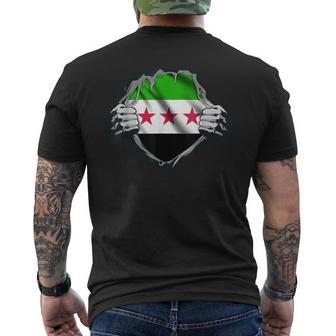 Syria Flag Free Syria Flag T-Shirt mit Rückendruck - Geschenkecke