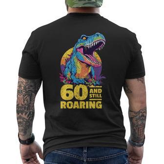 T-Rex Age 60 Year Old Dinosaur Milestone 60th Birthday Men's Back Print T-Shirt - Monsterry UK