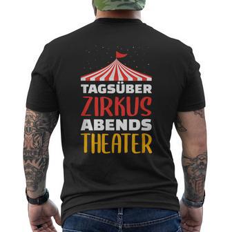 Tagsüber Circus Evening Theatre Work Family S T-Shirt mit Rückendruck - Geschenkecke