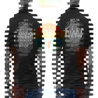 Taiwanese Made Taiwan Flag Map Republic Of China Chinese Pea Men's Back Print T-Shirt - Monsterry