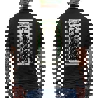 Tarot Card Death XIII Satanic Goth Halloween Grim Reaper Men's Back Print T-Shirt - Monsterry