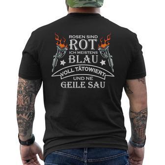 Tattoos Saying Alcohol Tattooer Geile Sau Tattoo T-Shirt mit Rückendruck - Geschenkecke