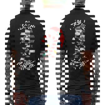 I Teach The Cutest Candy Canes Teacher Christmas Men's Back Print T-Shirt - Monsterry