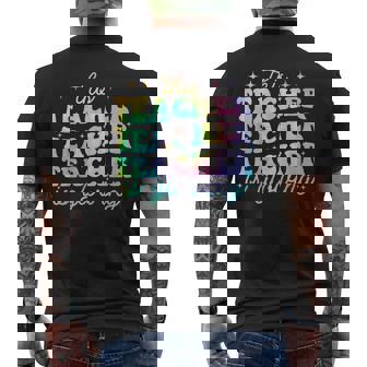 This Teacher Is Glowing Tie Dye Hello Summer End Of School Men's Back Print T-Shirt - Monsterry