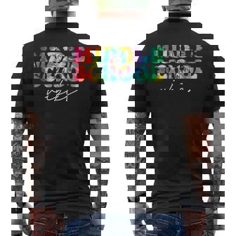 Teacher Student Middle School Vibes First Day Of School Kids Men's Back Print T-Shirt - Monsterry