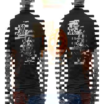 Team Coffee Coffee Bean Mascot Vegetable Men's Back Print T-Shirt - Monsterry