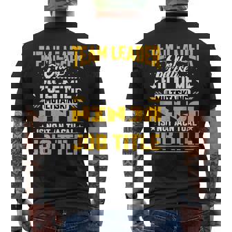Team Leader Job Title Team Manager Chief Camiseta Hombre Estampado Espalda - Regaloses