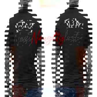 Team Naughty Christmas Men's Back Print T-Shirt - Monsterry