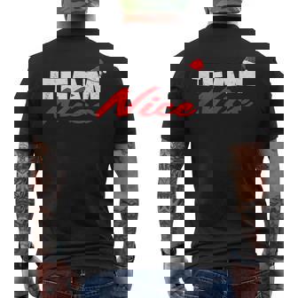 Team Nice Shirt Couple Matching Outfit Team Naughty Men's Back Print T-Shirt - Monsterry