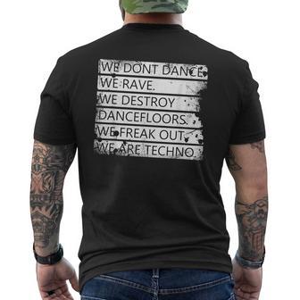 We Are Techno Rave Festival Techno T-Shirt mit Rückendruck - Geschenkecke