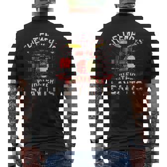 The Tempo Is Whatever I Say It Is Drums Men's Back Print T-Shirt - Monsterry