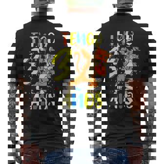 Tengo 3 Años 3º Tigre Cumpleaños Camiseta Hombre Estampado Espalda - Regaloses