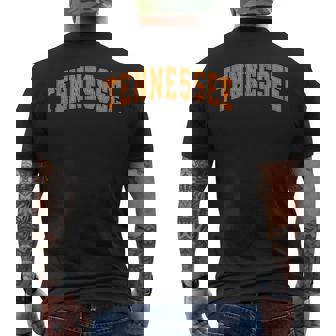 Tennessee Tn Vintage Athletic Sports Orange Style Men's T-shirt Back Print - Thegiftio UK