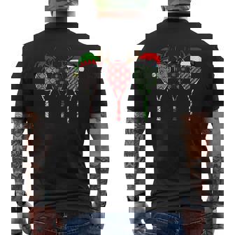 Tennis Merry Chistmas 3 Tennis Racket Christmas Men's Back Print T-Shirt - Monsterry