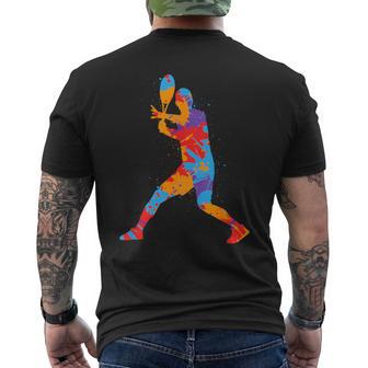 Tennis Player Colourful Children's Tennis Player Boys' T-Shirt mit Rückendruck - Geschenkecke