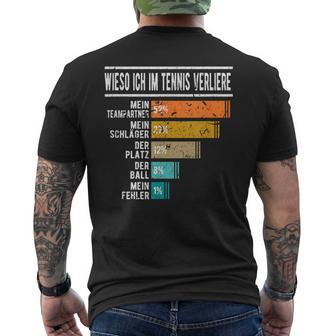 Tennis Wieso Ich Im Tenniserlose Wieso Ich Im S T-Shirt mit Rückendruck - Geschenkecke