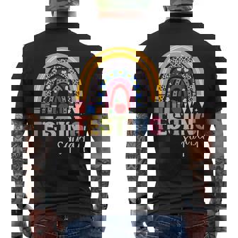 Testing Squad Test Day Teacher Testing For Teachers Men's Back Print T-Shirt - Monsterry
