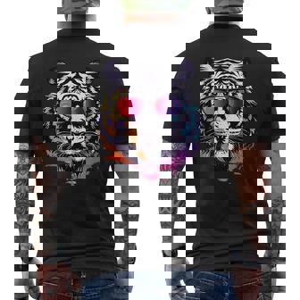 Tête De Tigre Blanc Et Coloré À L'allure Cool T-shirt imprimé au dos - Cadeauxyz
