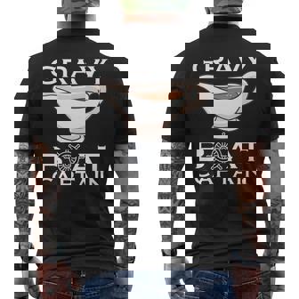 Thanksgiving Gravy Boat Captain I Love Gravy Premium Men's Back Print T-Shirt - Monsterry