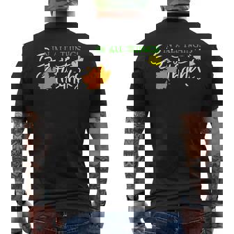 In All Things Give Thanks Fall Thanksgiving Cute Thankful Men's Back Print T-Shirt - Monsterry