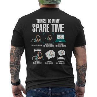 Things I Do In My Spare Time Amusement Park Roller Coaster Men's Back Print T-Shirt - Monsterry