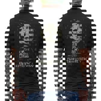 Thinking Of You Voodoo Doll Sarcastic Wicca Goth Witchcraft Men's Back Print T-Shirt - Monsterry