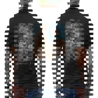 Three Otters Moon Howling Men's T-shirt Back Print | Seseable CA