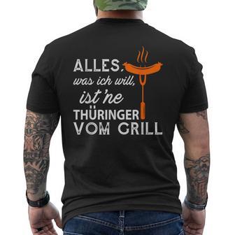 With Thuringerom Grill Grillfest T-Shirt mit Rückendruck - Geschenkecke